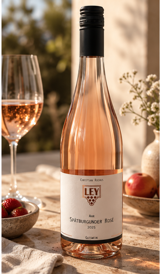 LEY Spätburgunder Rosé 2025 im Weinberg